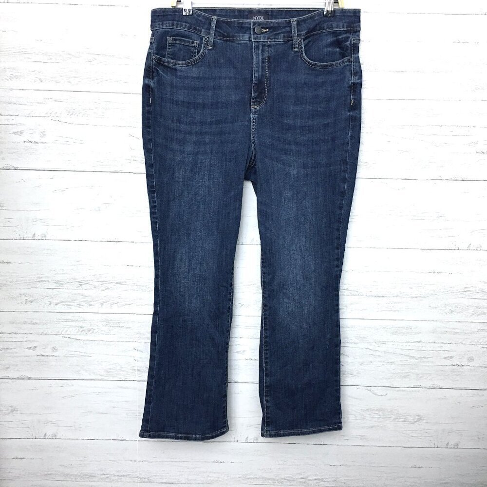 NYDJ Women's Jeans Straight Leg High Rise Stretch size 16 length 27"